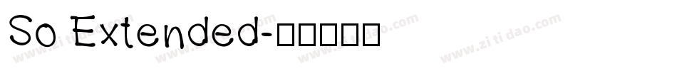 So Extended字体转换